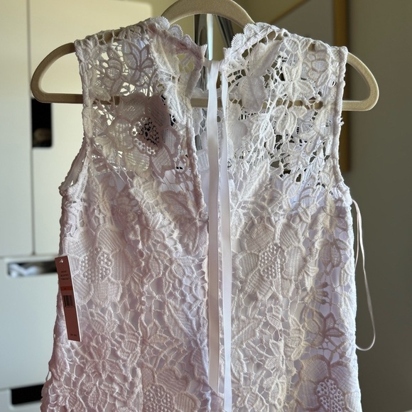 NWT Nanette Lepore Designer White Sleeveless Lace Spring Summer Top Size Small - Picture 7 of 13